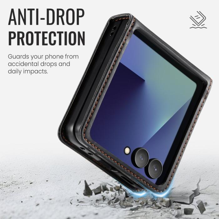 Caseme - CASEME 033 Mobilskal till Samsung Galaxy Z Flip7 5G RFID Blocker Svart