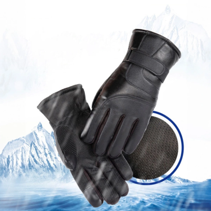 OEM - Insulated Mobil Touchvantar/Handskar i PU-läder För Herr (M/L) - Svart