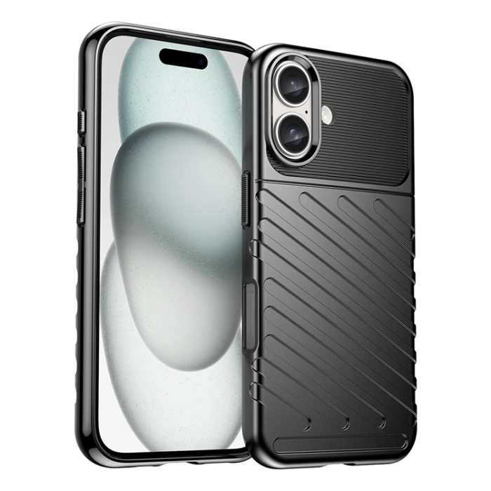 OEM - iPhone 16 Plus Mobilskal Silikon Thunder - Svart