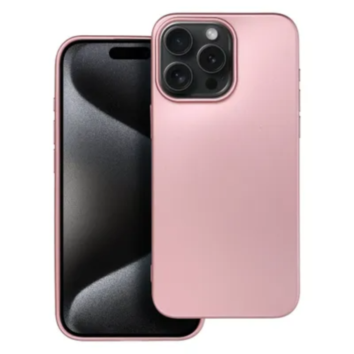 OEM - iPhone 15 Pro Mobilskal Metallic - Rosa