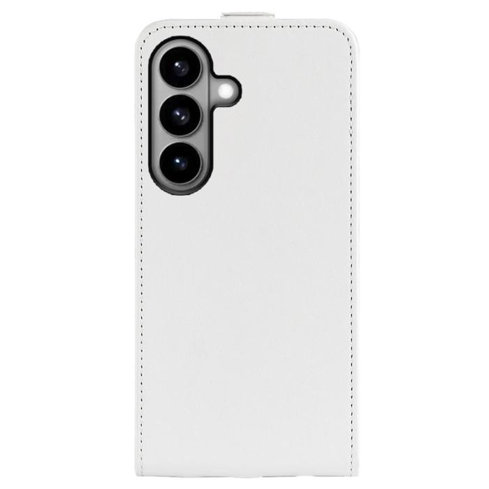OEM - Mobilskal till Samsung Galaxy S26 med Kortfack Vertikal Flip Konstläder - Vit