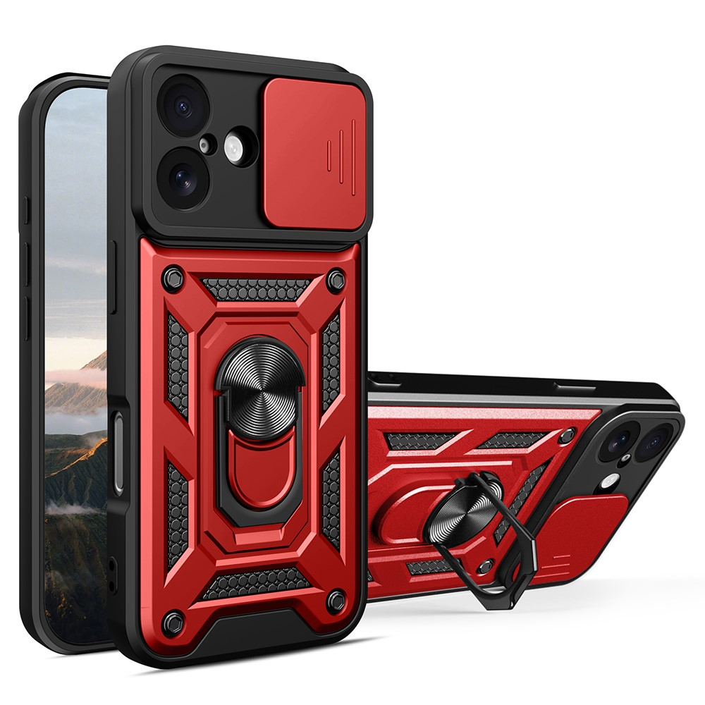 AMORUS iPhone 17 Mobilskal Med Kameralinsreglage - Röd | 2353 | AlltMobil