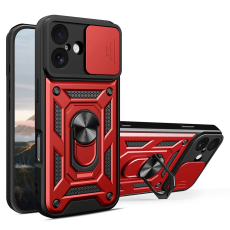 Amorus - AMORUS iPhone 17 Mobilskal Med Kameralinsreglage - Röd