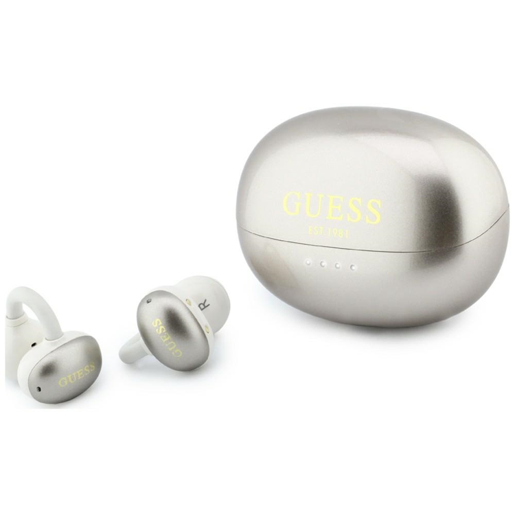 Guess Trådlös Hörlurar In-Ear Metalic Classic Logo - Guld