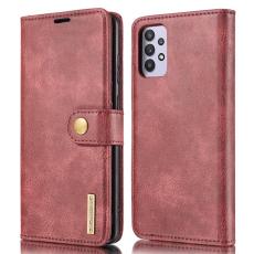 DG.MING - DG.MING Samsung Galaxy A32 5G Pl&aring;nboksfodral &Auml;kta L&auml;der Detachable R&ouml;d