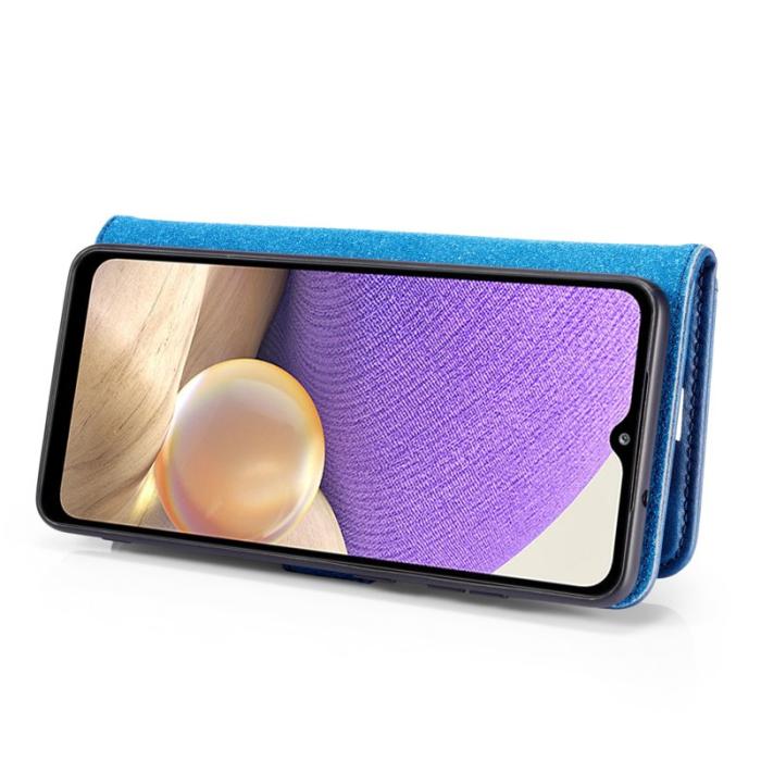 DG.MING - DG.MING Samsung Galaxy A32 5G Plånboksfodral Äkta Läder Detachable Blå
