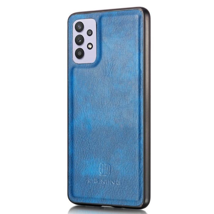 DG.MING - DG.MING Samsung Galaxy A32 5G Plånboksfodral Äkta Läder Detachable Blå