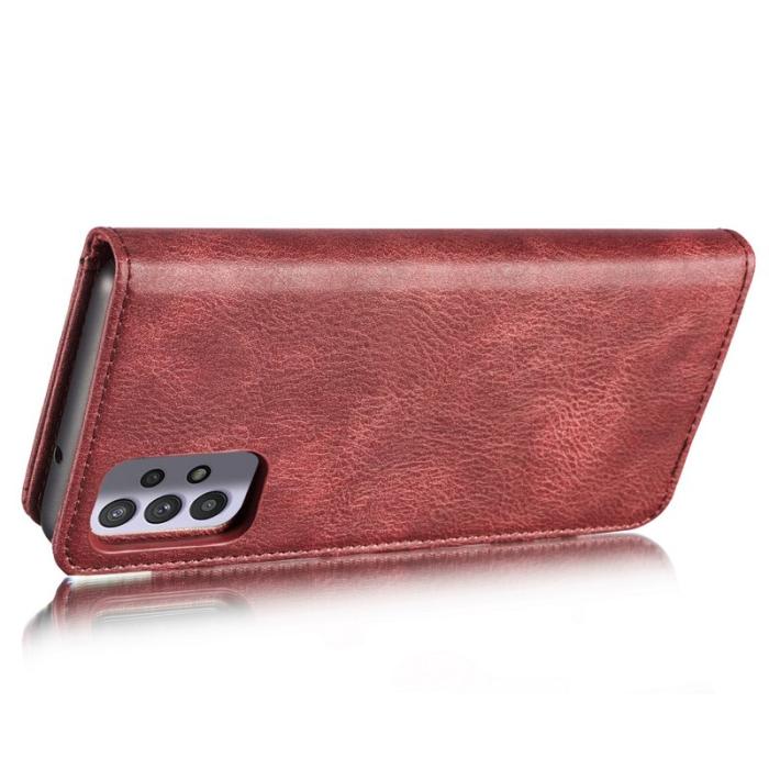 DG.MING - DG.MING Samsung Galaxy A32 5G Plånboksfodral Äkta Läder Detachable Röd