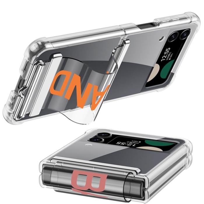 GKK - GKK Samsung Galaxy Z Flip4 Fodral Soft TPU - Transparent Röd