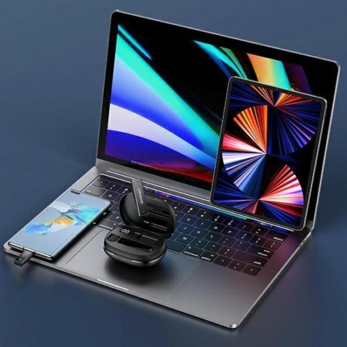 USAMS - USAMS Trådlös Lavalier-mikrofon Lightning ENC 2.4G ZB244MKF01