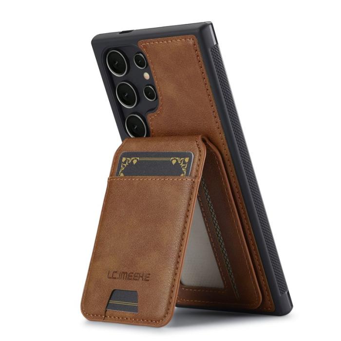 LC.imeeke - LC.IMEEKE L3 Samsung Galaxy S25 Ultra Fodral - KonstLäder - Brun