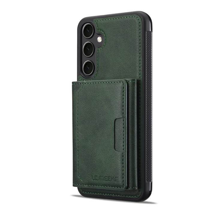LC.imeeke - LC.IMEEKE L5 för Samsung Galaxy A17 Fodral KonstLäder - Grön