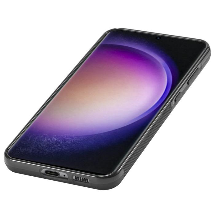 LC.imeeke - LC.IMEEKE Samsung Galaxy S24 FE Fodral - Kolfiber Konstläder+EVA - Svart