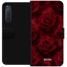 Gustaf - Pl&aring;nboksfodral till Sony Xperia 5 II med Crimson Rose