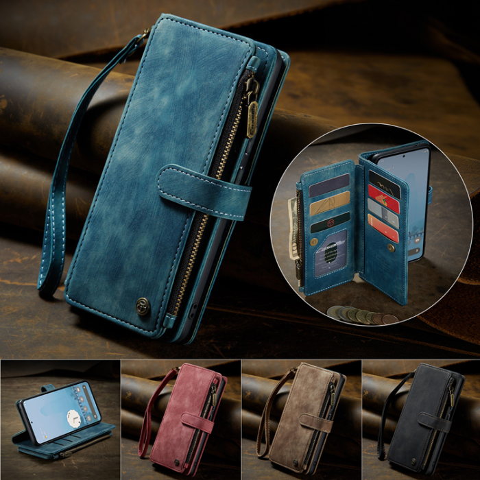 Caseme - CASEME Google Pixel 10 Pro XL Plånboksfodral Zipper C30 - Blå