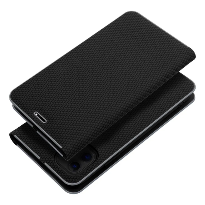 OEM - iPhone 16e Plånboksfodral Luna Carbon - Svart
