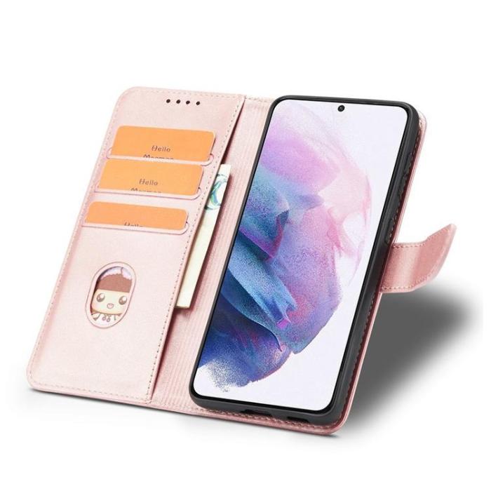 UTGATT1 - Galaxy S21 FE Plånboksfodral Magnet Elegant - Rosa