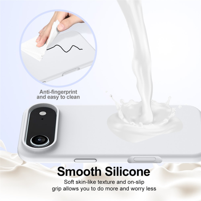 A-One Brand - iPhone 17 Air Mobilskal MagSafe Silikon Anti-Drop - Vit