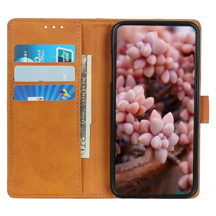 A-One Brand - Sony Xperia 1 VII Plånboksfodral Cowhide Läder - Brun