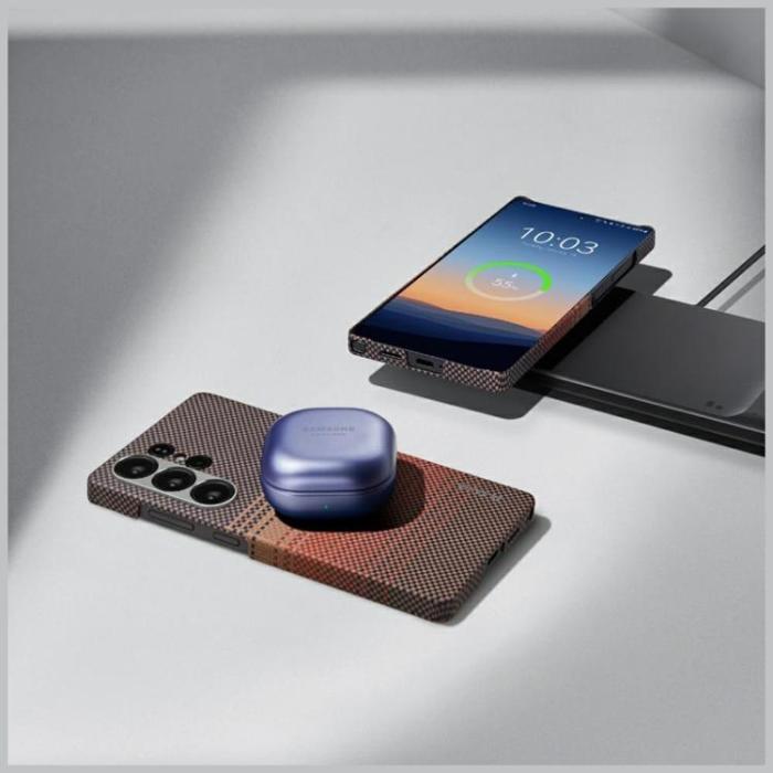 PITAKA - PITAKA Galaxy S25 Ultra Mobilskal MagSafe Moonrise Tactile Woven - Sunset
