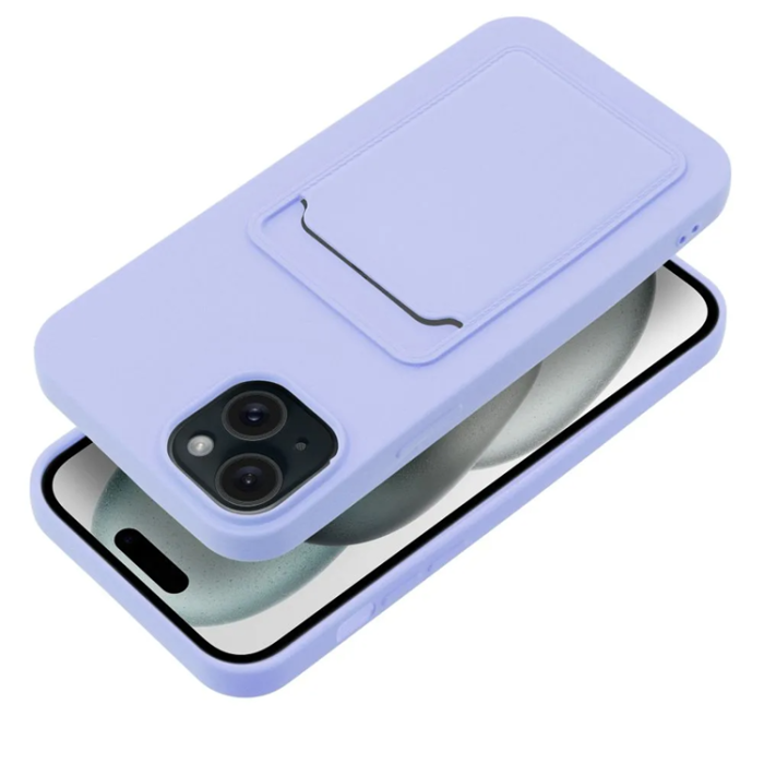 OEM - iPhone 15 Mobilskal Korthållare - Lila