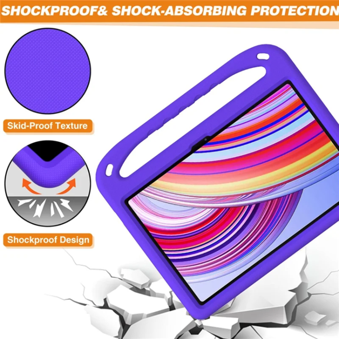 A-One Brand - Xiaomi Redmi Pad Pro/5G/Poco Pad Skal EVA Handgrepp Kickstand - Lila