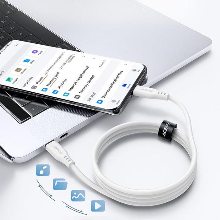 Acefast - Acefast USB-C till USB-C kabel 1.2m 60W - Vit