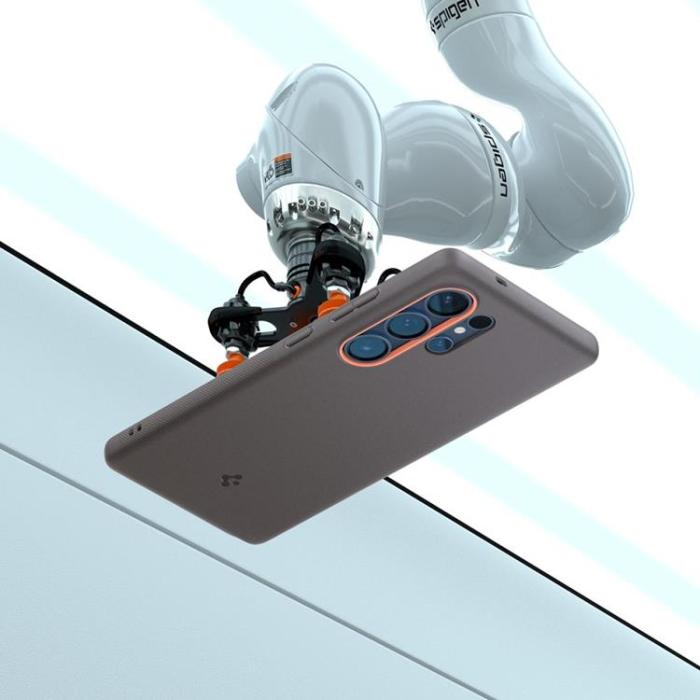 Spigen - Spigen Galaxy S25 Ultra Mobilskal Magsafe Nano Pop - Papaya Grå