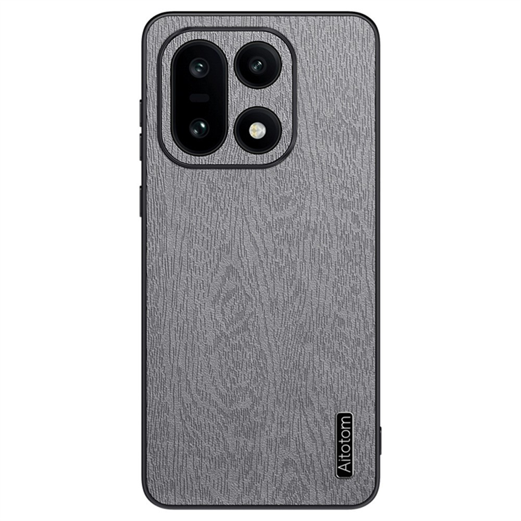 OnePlus 15 5G Mobilskal Wood Texture PU Läder - Grå (Grå) | 2353 | AlltMobil