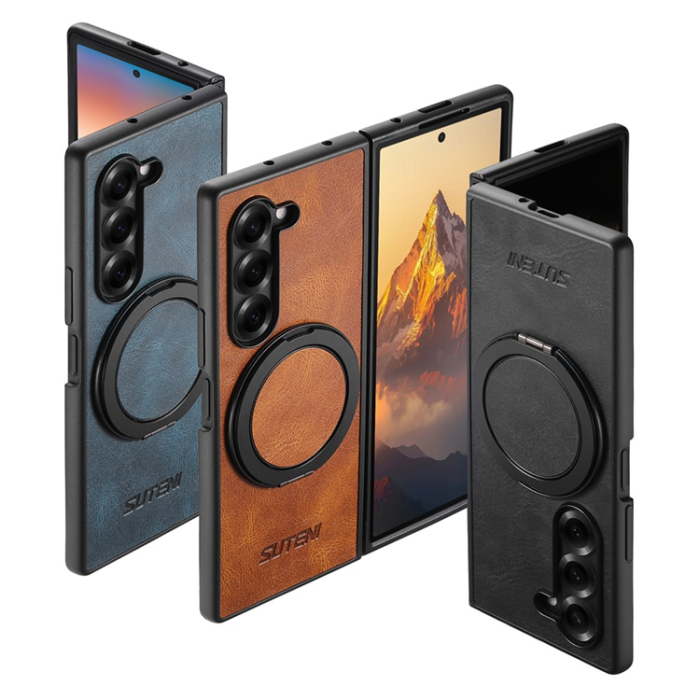 SUTENI - SUTENI Galaxy Z Fold 7 Mobilskal MagSafe G3 Waxy - Brun