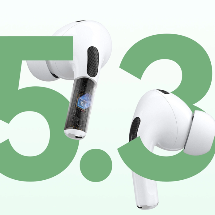 Dudao - Dudao TWS In-Ear Hörlurar Bluetooth LED-display - Vit