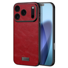 SULADA - SULADA iPhone 17 Pro Mobilskal PU-läder+TPU+PC - Röd