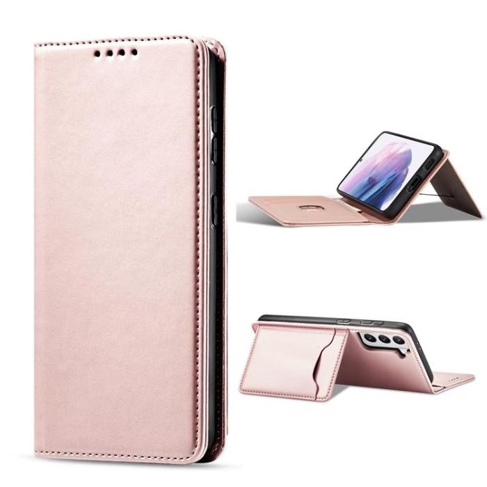 OEM - Galaxy S22 Plus Plånboksfodral Magnet Stand - Rosa
