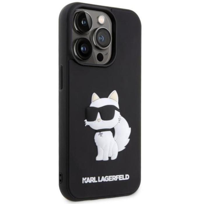 KARL LAGERFELD - Karl Lagerfeld iPhone 14 Pro Max Mobilskal Rubber Choupette 3D
