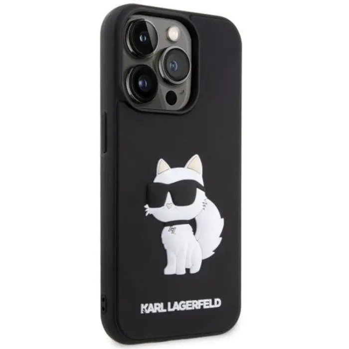 KARL LAGERFELD - Karl Lagerfeld iPhone 14 Pro Max Mobilskal Rubber Choupette 3D