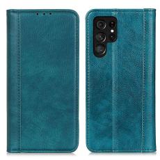 OEM - Samsung Galaxy S26 Ultra Pl&aring;nboksfodral &Auml;kta L&auml;der Litchi Textur - Gr&ouml;n