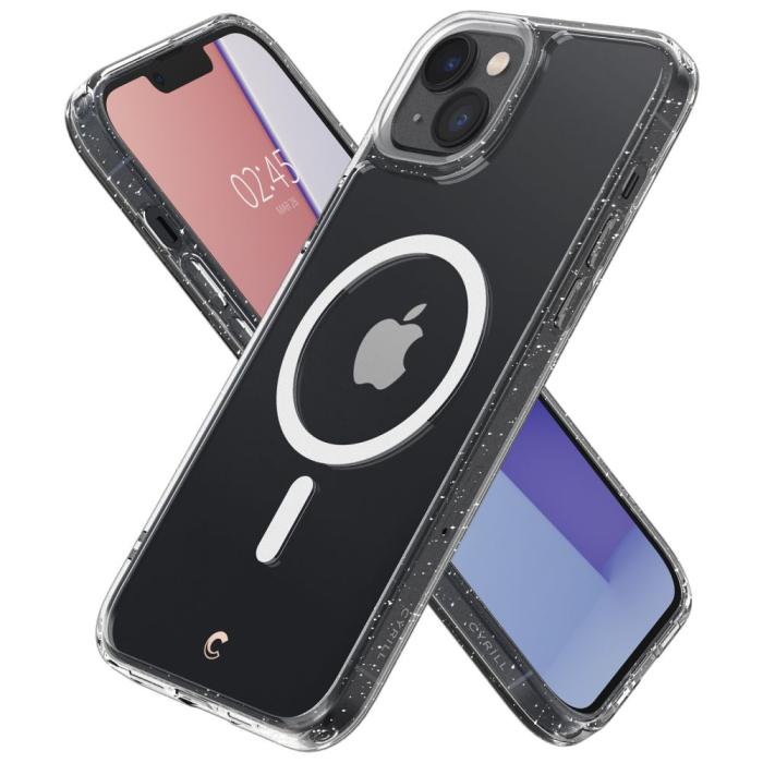 UTGATT1 - Spigen iPhone 14 Skärmskydd i Härdat Glas 2-Pack + Magsafe Skal Cyrill