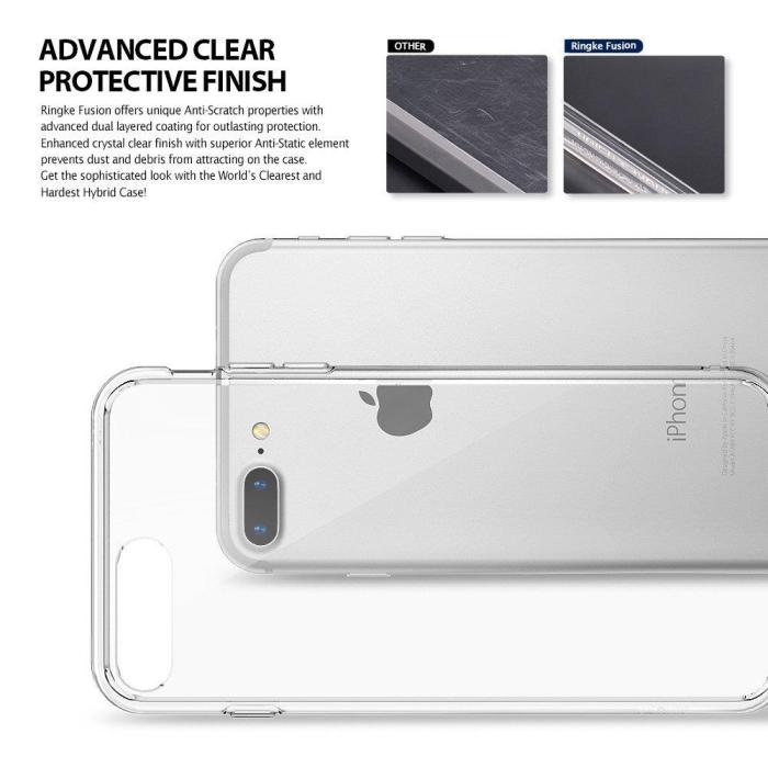 Rearth - Ringke Fusion Shock Absorption Skal till Apple iPhone 7 Plus - Rose Gold