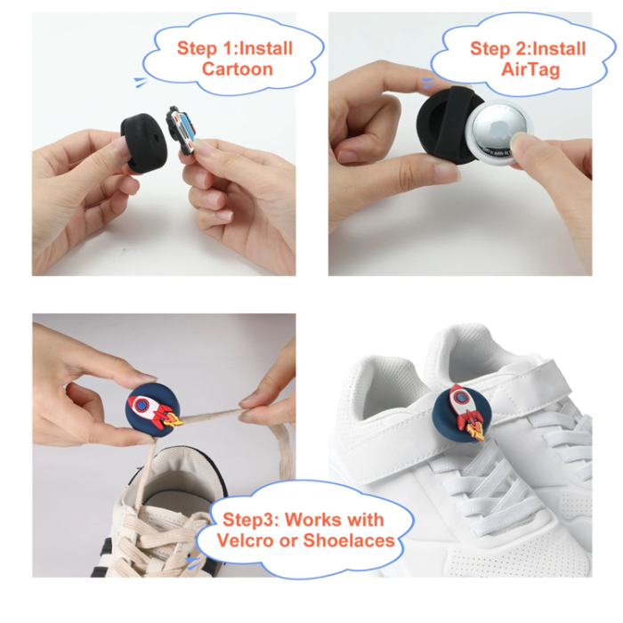 Tech-Protect - [4-Pack] Tech-Protect Apple Airtag 1/2 Skal Till Barn Smooth