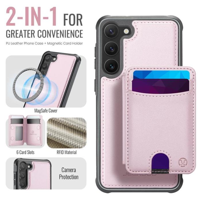 OEM - JEEHOOD Samsung Galaxy S23+ Fodral Konstläder - Rosa