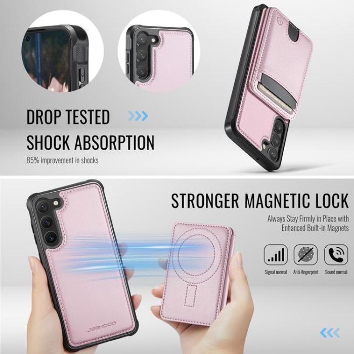 OEM - JEEHOOD Samsung Galaxy S23+ Fodral Konstläder - Rosa