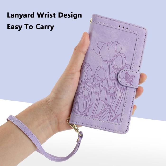 OEM - Tulip Samsung Galaxy S26 Plus Fodral KonstLäder - Lila