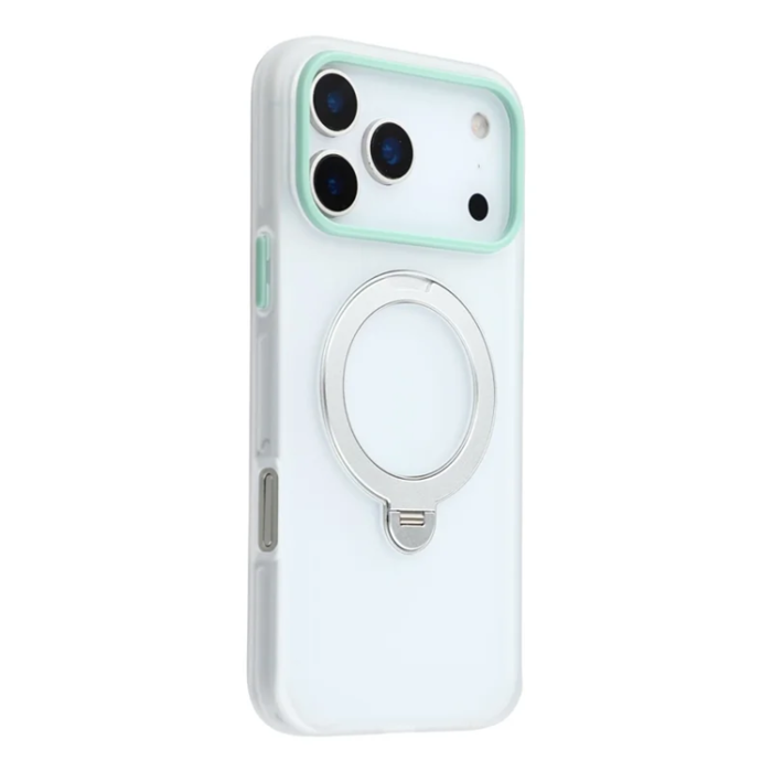 KIGC - KIGC iPhone 17 Pro Mobilskal Rotating Kickstand - Transparent