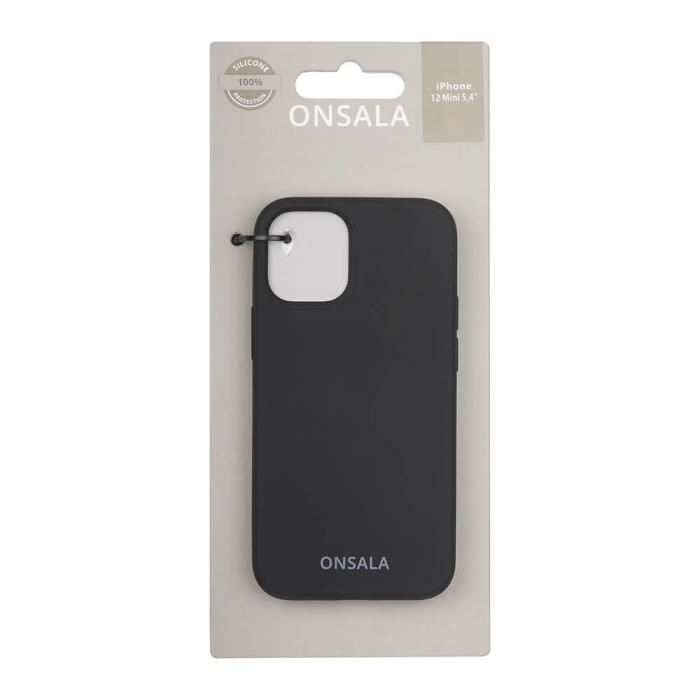 Onsala - Onsala Mobilskal Silikon Black iPhone 12 Mini