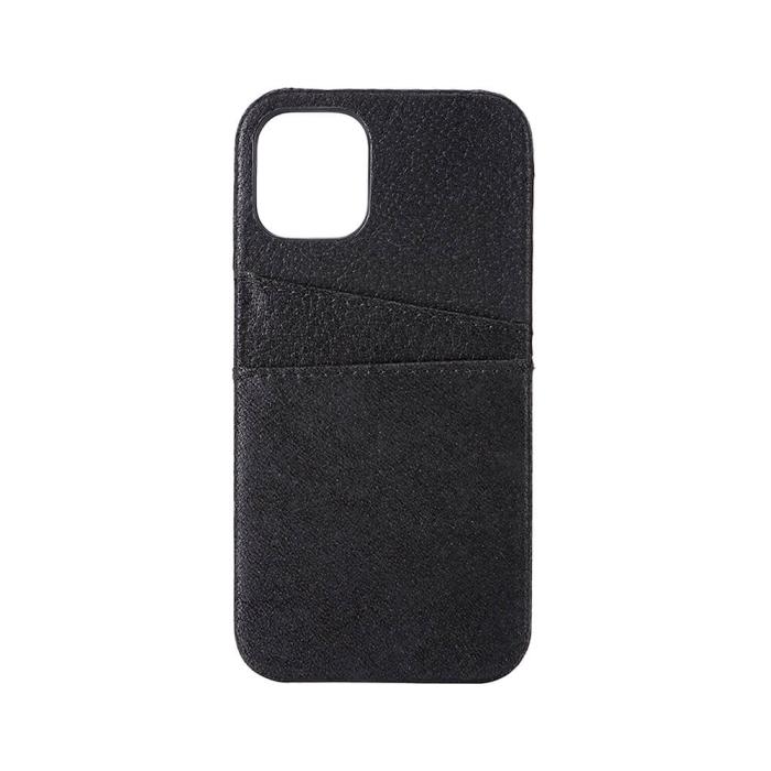 Onsala - Onsala Mobilskal Skinn Svart iPhone 12 Mini med Kortfack