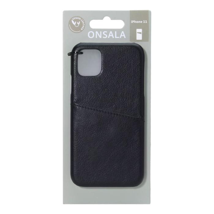 Onsala - ONSALA Mobilskal Svart med Kortfack iPhone 11