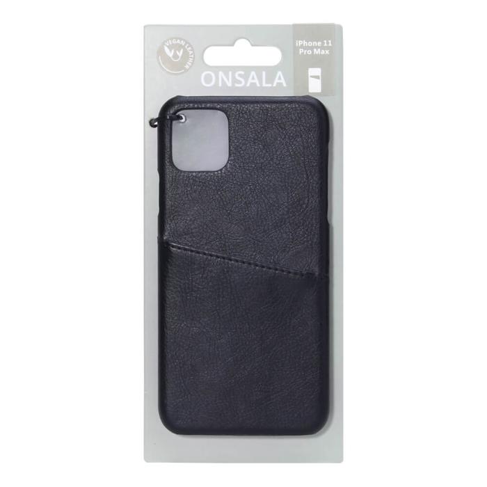 Onsala - ONSALA Mobilskal Svart med Kortfack iPhone 11 Pro Max