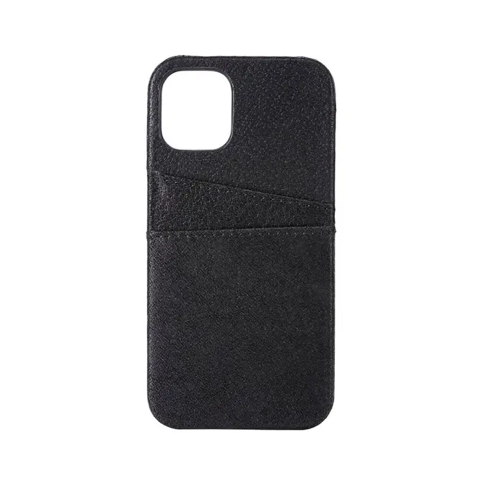 Onsala - Onsala Mobilskal Skinn Svart iPhone 12 Mini med Kortfack
