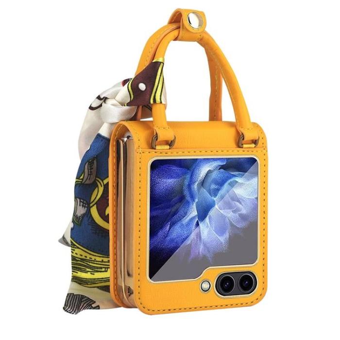 OEM - Galaxy Z Flip 5 Mobilskal Handväska - Gul