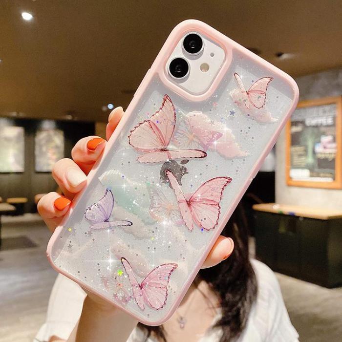 A-One Brand - Bling Star Butterfly Skal till iPhone 12 Mini - Rosa